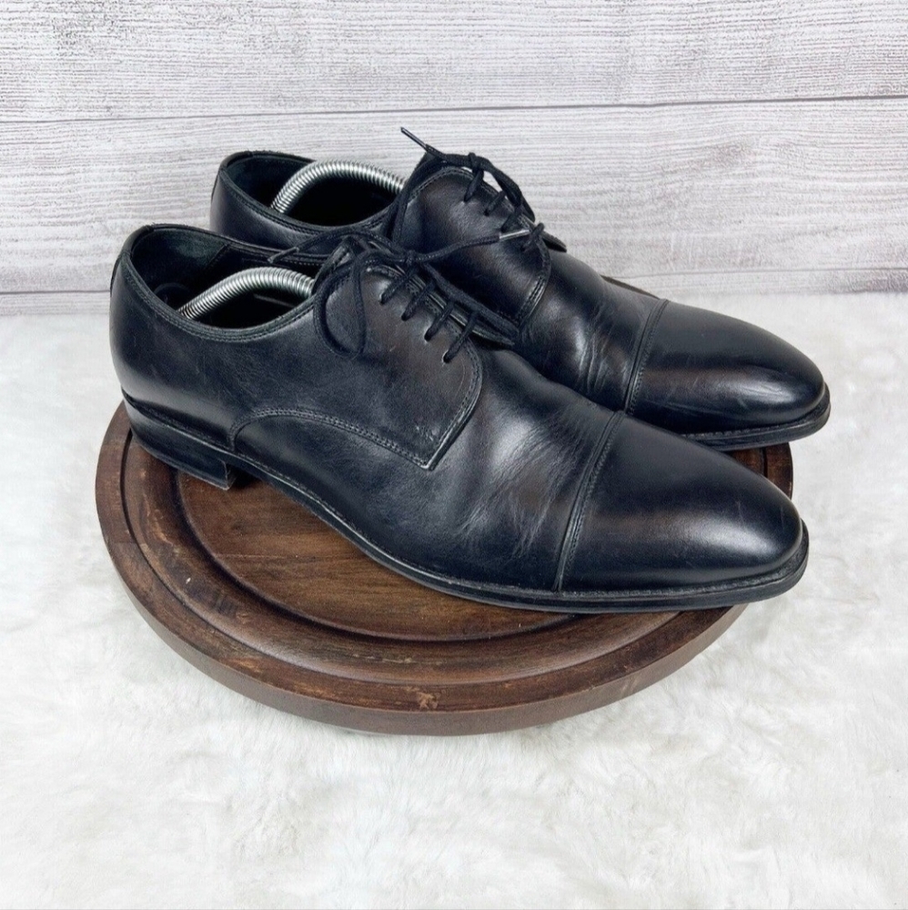 Russell & Bromley Black Lace Leather Oxford Shoes Men's Classic Size UK 10 US 11